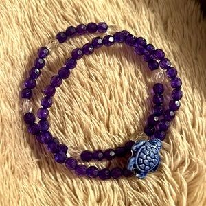 ⭐️Handmade turtle bracelet set💜🐢